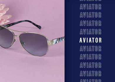 aviator shaped eye glasses and sunglasses