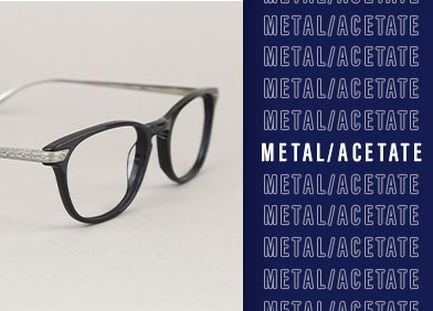 metal and acetate eye glasses and sunglasses