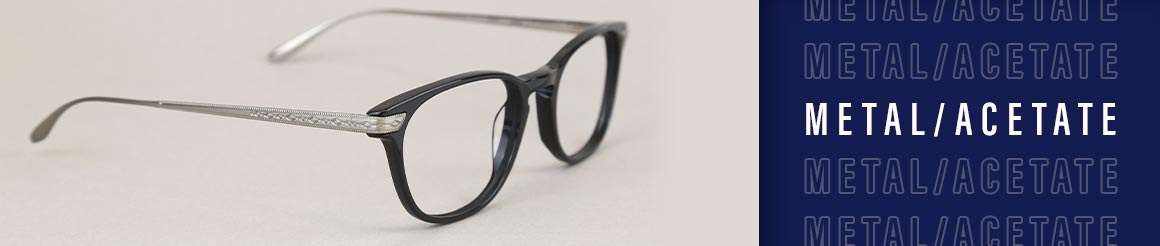 metal and acetate eye glasses and sunglasses