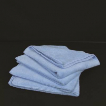 SERVIETTE MICROFIBRE - BLEU - 16 "X16" - PAQUET DE 4