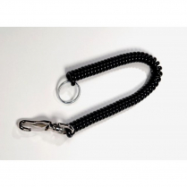 KEYRING STRETCH CORD,PLASTIC,BLACK