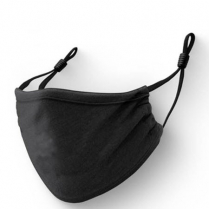 100% Cotton Reusable Face Mask w/adustable straps, Black