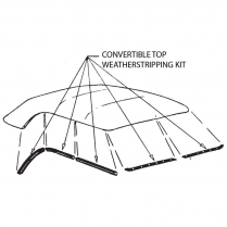 Weather Stripping Kit - Convertible Top - 1950 Ford Car  