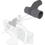 Intake Manifold Rubber Connector Tee - Twin Cylinder OMC