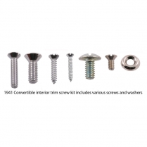 Interior Trim Screw Kit - Stainless - Convertible - 1941 Ford Car  