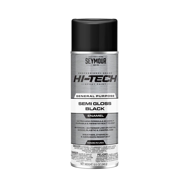 Hi-Tech Engine Enamel Paint - Semi-Gloss Black - (12oz) - Universal ...