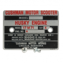 Engine Name Plate - 50 series - 1944-47 Cushman Scooter 