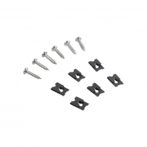 Headlight Door Screw and Clip Set - Stainless Steel - 1966-77 Ford Bronco