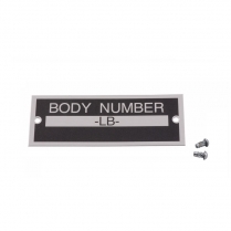Body Number Plate - 1933-34 Ford Car  