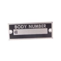 Body Number Plate - 1935 Ford Car  