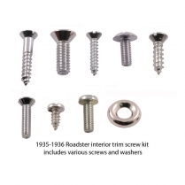 Interior Trim Screw Kit - Stainless - Roadster - 1935-36 Ford Car  