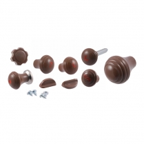 Dash Knob Set - Chocolate - Deluxe - 1946 Ford Car  