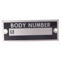 Body Number Plate - 1936 Ford Car  