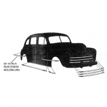 Fender Molding - 1947-48 Ford Car  