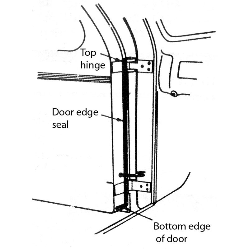 thumbnail image 2 of 1935-1940 Ford Car Male Door Dovetail - Genuine Ford 48-702550-A 2 of 6