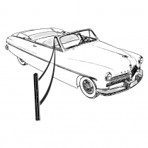 Back Edge of Vent Window Seals - w/tabs - 1949-51 Mercury Car
