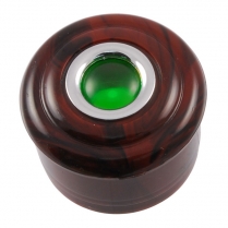 Cigar Lighter Knob - Brown Marble with Green Eye - 1932 Ford Car  