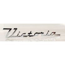 Door Script - Chrome - "Victoria" - 1955-56 Ford Car  