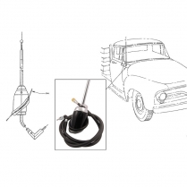 Radio Antenna Assembly - 1956 Ford Truck    
