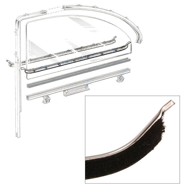 Quarter Window Anti-Rattler Kit - Right - 2 Door Sedan - 1957-58 Ford Cars