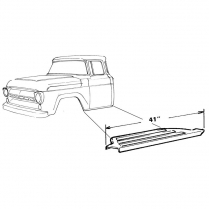 Running Board Step Plate - 1957-60 Ford Truck
