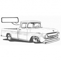 Back Glass Seal - Pickup - with Groove for Chrome - 1957-60 Ford Truck