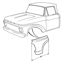 Fender Panel - 1961-66 Ford Truck    