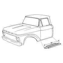 Running Board Step Plate - 1961-64 Ford Truck