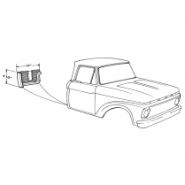 Cab Corner Lower Rear Repair Panel - 1961-66 Ford Truck    