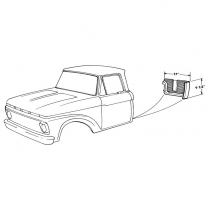 Cab Corner Lower Rear Repair Panel - 1961-66 Ford Truck    