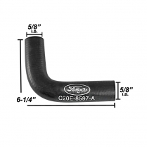 Water By-Pass Hose with Ford Script - 1966-69 Ford Bronco, 1962-70 Ford Car