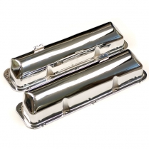 Valve Covers - Chrome - 1960-64 Ford Car, 1958-76 Ford Truck
