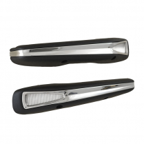 Arm Rest -  Pair - Black with Stainless Trim - 1963-64 Ford Falcon