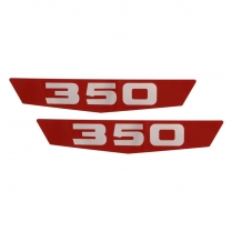 Hood Side Emblem Plastic Insert - "350" - 1963-66 Ford Truck
