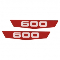 Hood Side Emblem Plastic Insert - "600" - 1963-66 Ford Truck