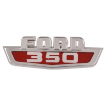 Hood and Fender Side Name Plate - "350" - 1963-66 Ford Truck