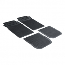Floor Mat Set - Black - Front and Rear - 1960-70 Ford Car