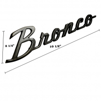 Fender Emblem - Black Chrome - "Bronco" - 1966-77 Ford Bronco, 2021-23 Ford Bronco