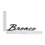 Fender Emblem - Satin Black - "Bronco" - 1966-77 Ford Bronco, 2021-Up Ford Bronco