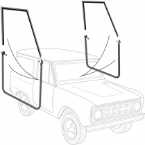 Upper and Lower Door Seal Kit - Economy Line - 1966-77 Ford Bronco