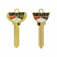 Key Blanks - Deluxe w/ Ford Crest - Pair - 1967-91 Ford Truck, 1978-89 Ford Bronco, 1965-77 Ford Car