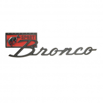 Fender Emblem - Black Chrome - "Bronco Sport" - 1966-77 Ford Bronco