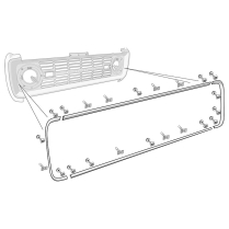 Grille Molding Kit with Fasteners - 1967-77 Ford Bronco