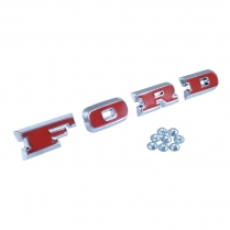 FORD Grille Letters - Chrome with Red Insert - 1967-77 Ford Bronco