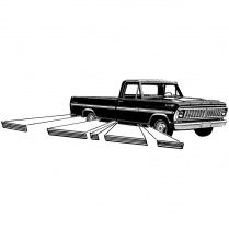 Rocker Molding Set - Short Bed - 1967-72 Ford Truck