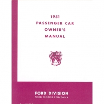 Book - Owners Manual - 1951 Ford Car  