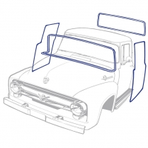 Cab Weather Stripping Kit - Big Back Window - 1956 Ford Truck