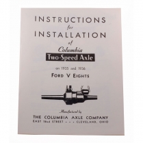Installation Book - Columbia Overdrive - 1935-36 Ford Car  
