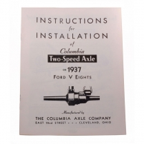 Installation Book - Columbia Overdrive - 1937 Ford Car  