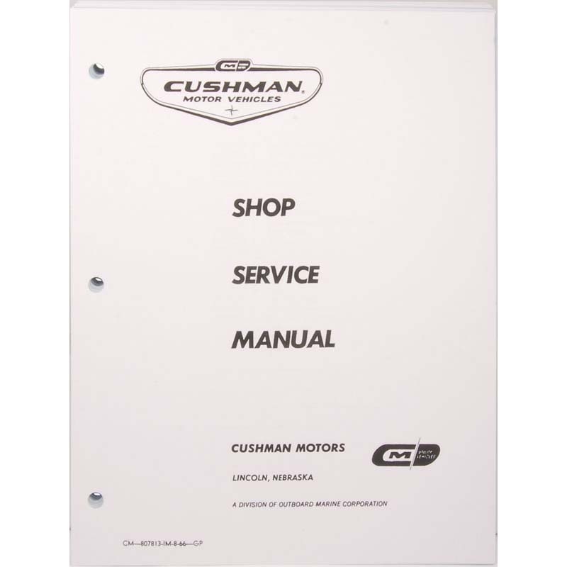 Manual For 1936 65 Cushman Motor, 1958 Cushman Eagle Wiring Diagram
